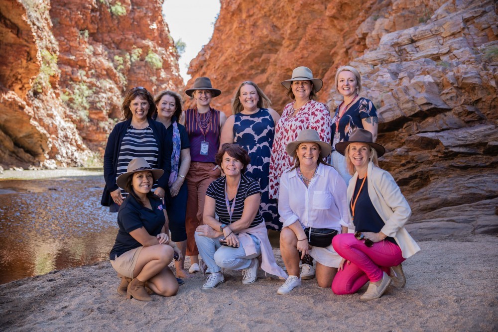 Group photo at Simpsons Gap