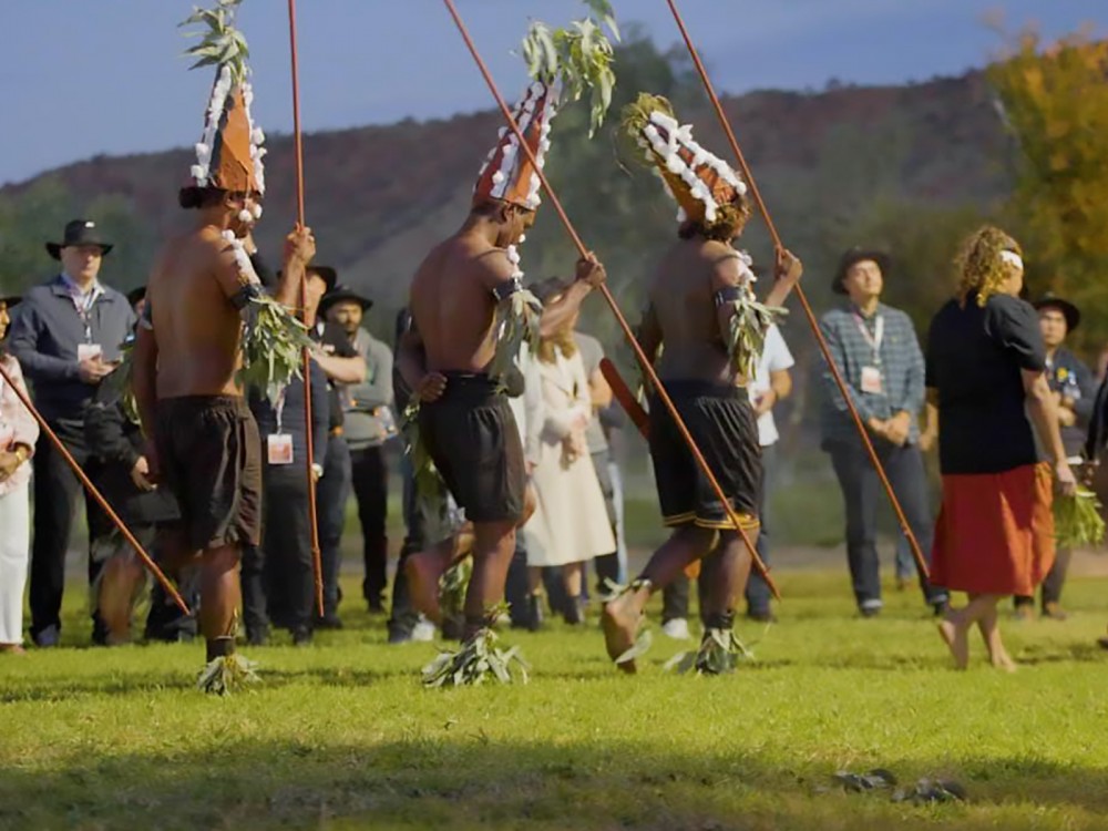 a ‘Welcome to Country’ ceremony delivered by Aboriginal artist and Arrernte Elder, Kumalie Riley and an Aboriginal cultural performance