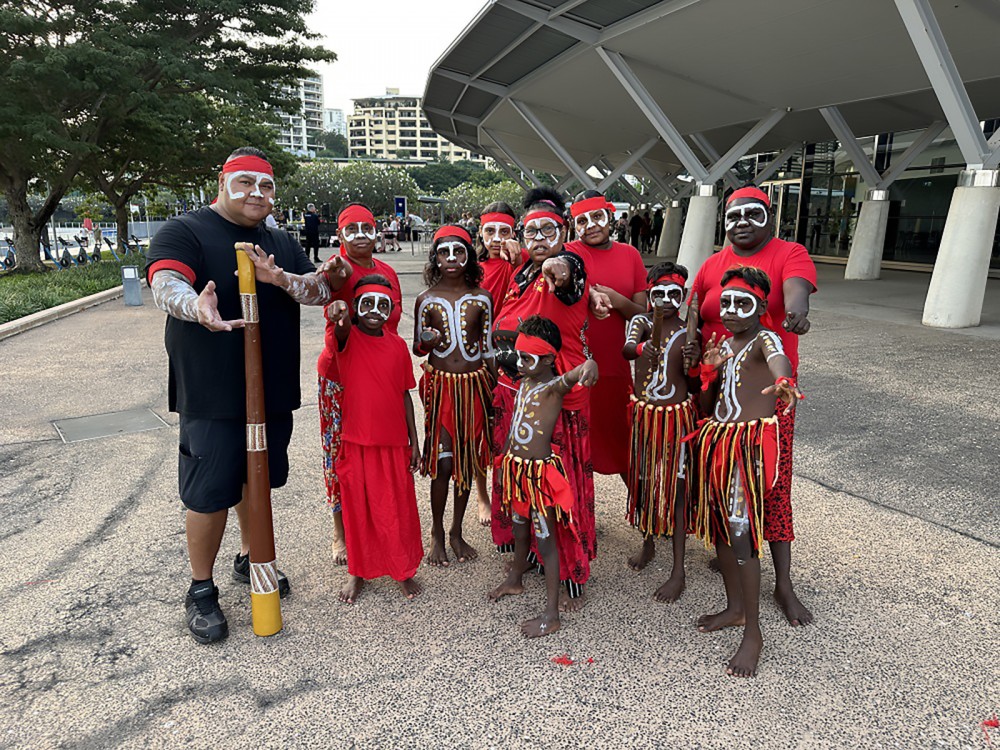 The Garramilla gulwa dancers performed at the conference welcome ceremony