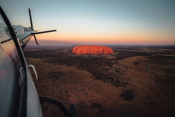 Plane over Uluru
