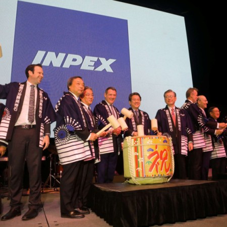 Group of people celebrating at INPEX special event