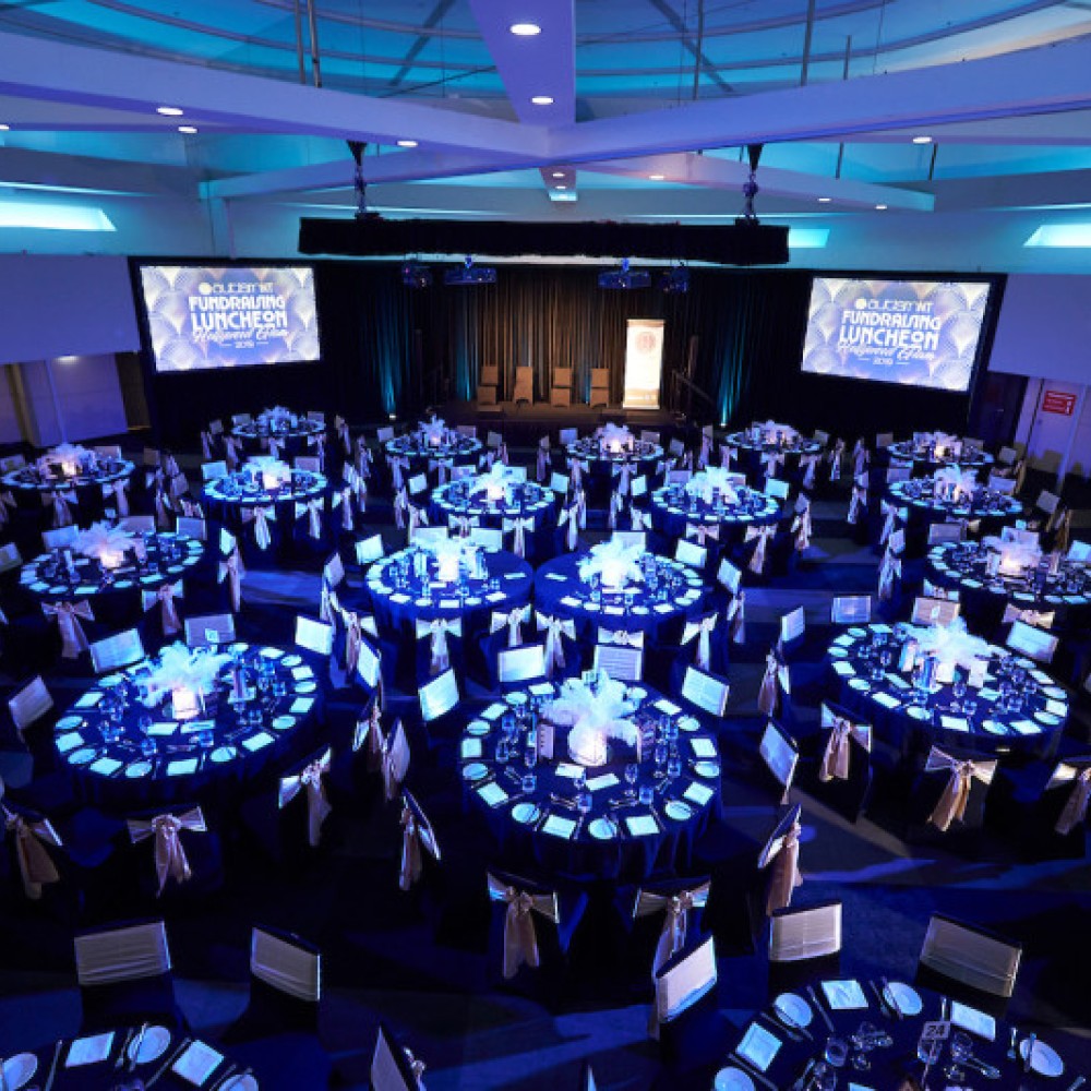 Group of set table in function room 