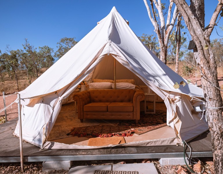 Glamping tent at Gorge View Bush Retreat