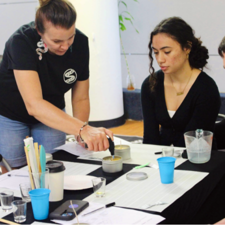 People at table taking park in workshop 
