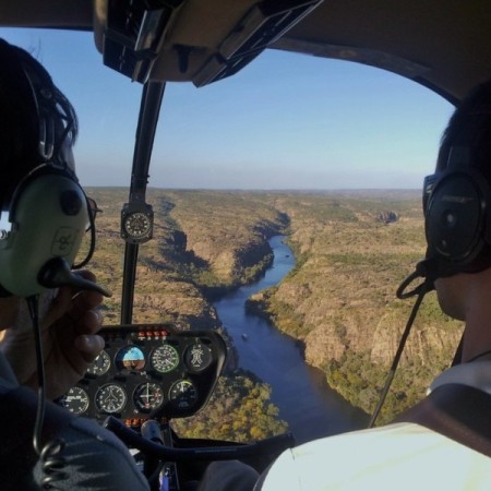 Person in helicopter 