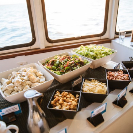 Food service on Darwin Harbour Cruise