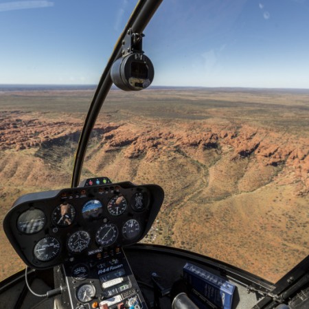 Helicopter view over Kings Canyon