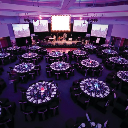 Function room with tables at DoubleTree Hilton Darwin