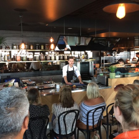Chef demonstration at Wharf One Food & Wine