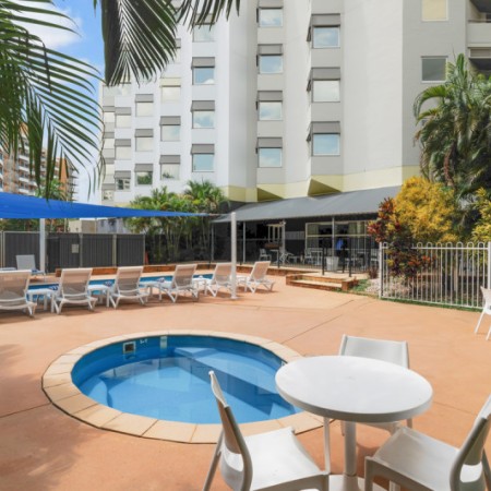 Outdoor pool area at Novotel Darwin CBD